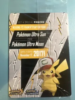 Pokemon Ash's Pikachu - SM108 - Promo Choose You Movie Card SEALED - Image 2