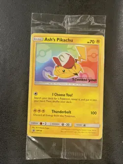 Pokemon Card Ash's Pikachu - SM108 - Promo Choose You Movie Card SEALED - Image 1