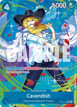 One Piece TCG Royal Blood Rare Cavendish OP10-045 [Parallel] - Image 1