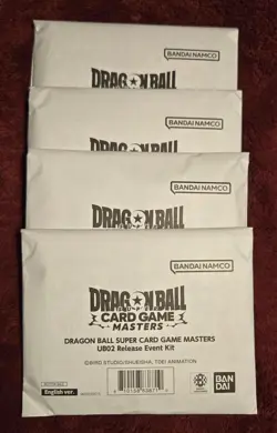 Bandai Dragon Ball Super Card Game Masters UB02 Release Event Kit x4 Sealed - Image 1