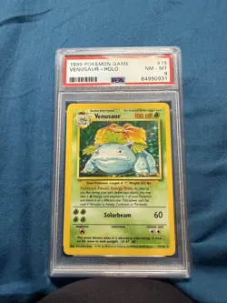 1999 Original Pokemon Card PSA 8 NM-MT Venusaur Base Set Holo #15/102 VERY RARE - Image 1