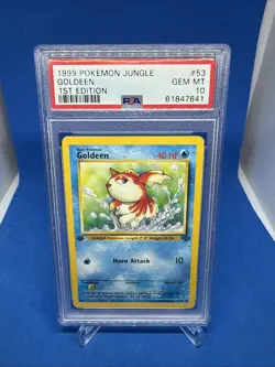 1999 Pokemon Jungle 1st edition PSA 10 Goldeen #53 TCG Trading Card Gem Mint - Image 1