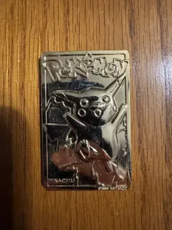 VINTAGE 1999 23K Gold-Plated Pikachu Burger King Pokemon Card NM IN CASE - Image 3
