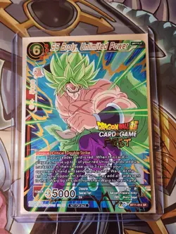 Card Fest Stamped SS Broly Unlimited Power Foil Dragon Ball Super Card Game - Image 1
