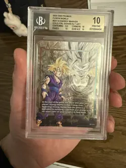 BGS 10 Son Gohan Dragon Ball Super Fusion World Energy Marker #E01-10 Card TCG - Image 1