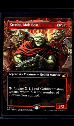 MTG Magic the Gathering Ravnica Remastered Anime Borderless Krenko Mob Boss LP - Image 1