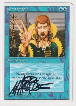 Signed Italian Counterspell Proof Sketch NM Revised FWB Artist Mark Poole MTG AP - Image 2