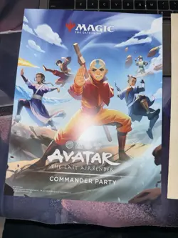 MTG Avatar The Last Airbender 8 1/2 x 11 Commander Party Promo Store Poster NEW - Image 1