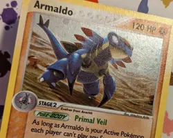 Pokemon TCG Armaldo 1/100 EX Sandstorm Holo Rare English 2003 Swirl - Image 5