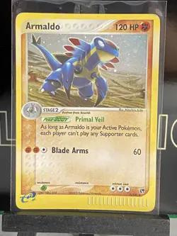 2003 Pokemon Ex Sandstorm Armaldo 1/100 Holo Rare MP - Image 3