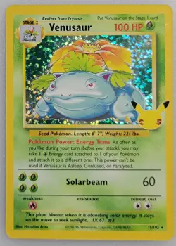 Venusaur 15/102 Pokemon Celebrations: Classic Collection Holo NM - Image 1