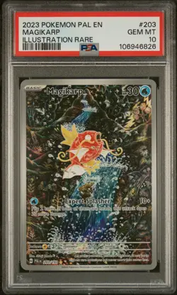 2023 POKEMON PAL EN-PALDEA EVOLVED ILLUSTRATION RARE #203 MAGIKARP PSA 10 - Image 1