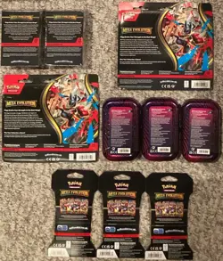 Pokemon Mega Evolution Lot 2 Booster Bundle, 2-3 Pack Blister 3 Mini Tin+ packs - Image 2