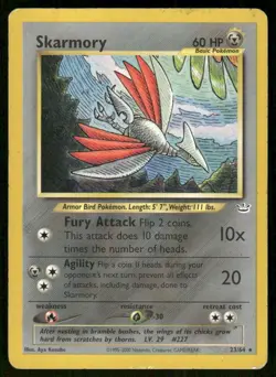 Pokemon Tcg Skarmory #23 Pokemon Neo Revelation MP - Image 1