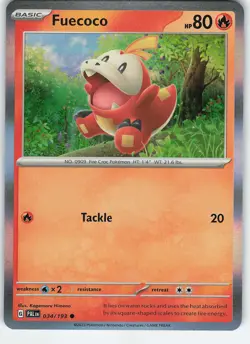 Fuecoco - (Summer 2023 Collector Chest) 034/193 Common Holo NM Pokemon - Image 1