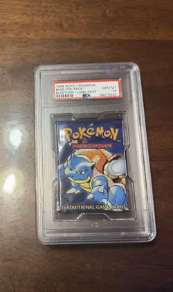 Psa 10 Wizards of the Coast 1999 Pokemon Base Set Long Crimp Booster Pack - Image 1