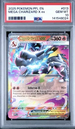 Pokemon Mega Charizard X ex 013/094 Phantasmal Flames Double Rare Holo PSA 10 - Image 1