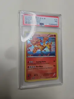 2012 POKEMON BLACK & WHITE NEXT DESTINIES #14 MOLTRES HOLO 14/99 PSA 7 - Image 2