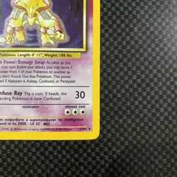 Pokemon Alakazam TCG 1/102 Base Set Unlimited Holo Rare - MP Condition - Image 4