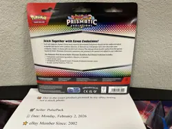 Pokemon Prismatic Evolutions Tech Sticker Collection & Leafeon Promo, New Sealed - Image 2