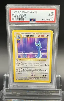 Pokemon PSA 9 1st Edition Dragonair 018/102 Base Set (Shadowless) - Image 1