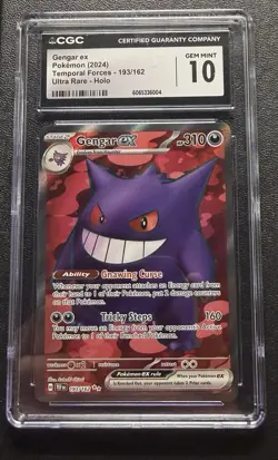 Pokemon Gengar EX 193/162 CGC 10 Temporal Forces Gem Mint - Image 1