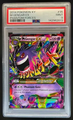 2014 Pokemon XY Phantom Forces M Gengar EX #035/119 PSA 9 - Image 1