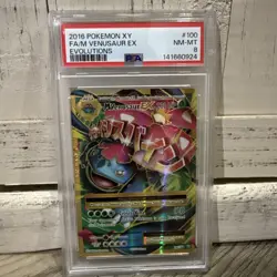 2016 Pokemon XY Evolutions FA/M Venusaur EX Evolutions PSA 8 NM-MT #100 - Image 1
