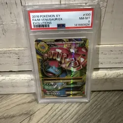 2016 Pokemon XY Evolutions FA/M Venusaur EX Evolutions PSA 8 NM-MT #100 - Image 3