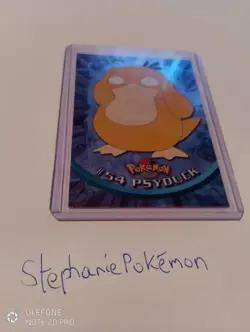 Pokemon Psyduck #54 Holo foil Topps Tv Animation Edition BLUE Logo Mint - Image 1