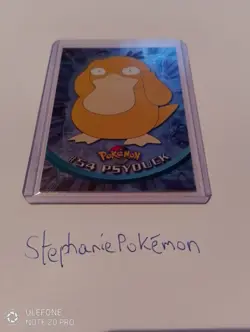 Pokemon Psyduck #54 Holo foil Topps Tv Animation Edition BLUE Logo Mint - Image 4
