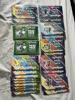 Play pokemon prize pack series 1-8 lot - Image 1