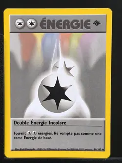 Double energie incolore 96/102 Edition 1 Ed 1 Set De Base Wizards Carte Pokemon - Image 2