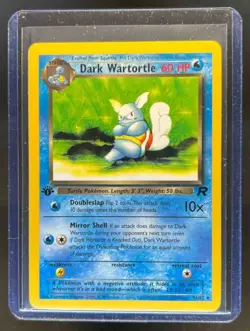 2000 Pokemon Team Rocket First Edition Dark Wartortle #46/82 - Image 1
