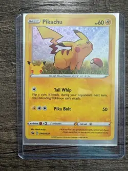 POKEMON HOLO PIKACHU SWSH039 PROMO SWORD & SHIELD 2020 LP-NM IN DARKRAI SLEEVE - Image 5