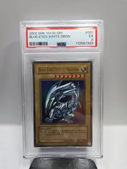 Blue-Eyes White Dragon Ultra Rare PSA 5 SDK-001 - Image 1