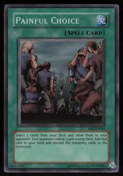 Painful Choice SRL-EN049 Super Rare Spell Ruler Yu-Gi-Oh - Image 1