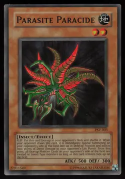 Parasite Paracide PSV-003 Super Rare Pharaoh's Servant Unlimited Yu-Gi-Oh - Image 1