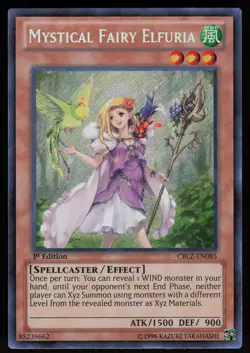 Mystical Fairy Elfuria CBLZ-EN085 Secret Rare Cosmo Blazer 1st Edition Yu-Gi-Oh - Image 1