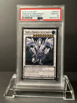 Yugioh Trishula, Dragon of the Ice Barrier AP08 - EN001 Ultimate Rare PSA 10 - Image 1