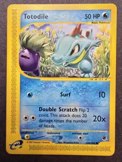 Pokemon Totodile Expedition Base Set Card 134/165 Common NM - Image 1