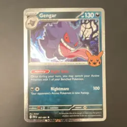 Gengar Cosmos Holo 057/091 Trick or Trade Booster 2024 130HP Pokemon TCG - Image 1