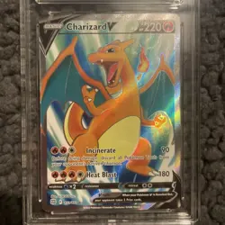 Pokemon Charizard v Full Art Brilliant Stars Card 153/172 Ace 10 Graded - Image 2