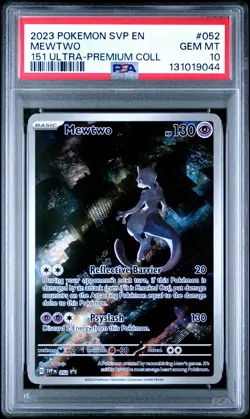 2023 POKEMON SVP EN-SV PROMO 151 ULTRA-PREMIUM COLLECTION #052 MEWTWO PSA 10 - Image 1