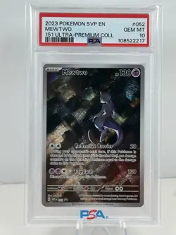 2023 POKEMON SVP EN-SV PROMO 151 ULTRA-PREMIUM COLLECTION #052 MEWTWO PSA 10 - Image 1