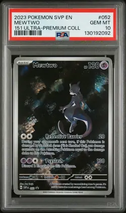 2023 POKEMON SVP EN-SV PROMO 151 ULTRA-PREMIUM COLLECTION #052 MEWTWO PSA 10 - Image 1