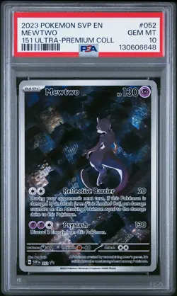2023 POKEMON SVP EN-SV PROMO 151 ULTRA-PREMIUM COLLECTION #052 MEWTWO PSA 10 - Image 1