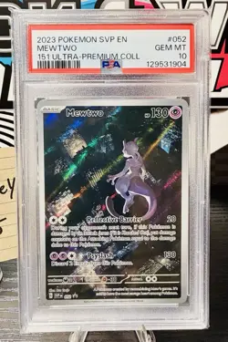 2023 POKEMON SVP EN-SV PROMO 151 ULTRA-PREMIUM COLLECTION #052 MEWTWO PSA 10 - Image 1