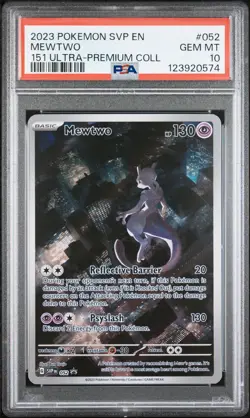 2023 POKEMON SVP EN-SV PROMO 151 ULTRA-PREMIUM COLLECTION #052 MEWTWO PSA 10 - Image 1
