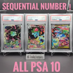 PSA 10 Bulbasaur Ivysaur Venusaur AR SAR Set 087/063 Mega Brave Pokemon Japanese - Image 1